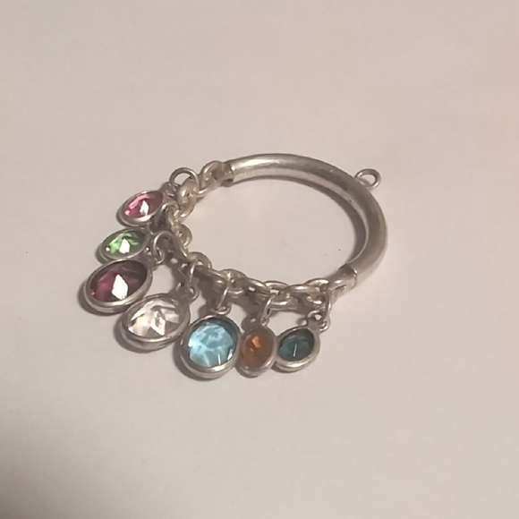 Elegant Silver‎ Multi-Color Gemstone Pendant - Picture 2 of 4